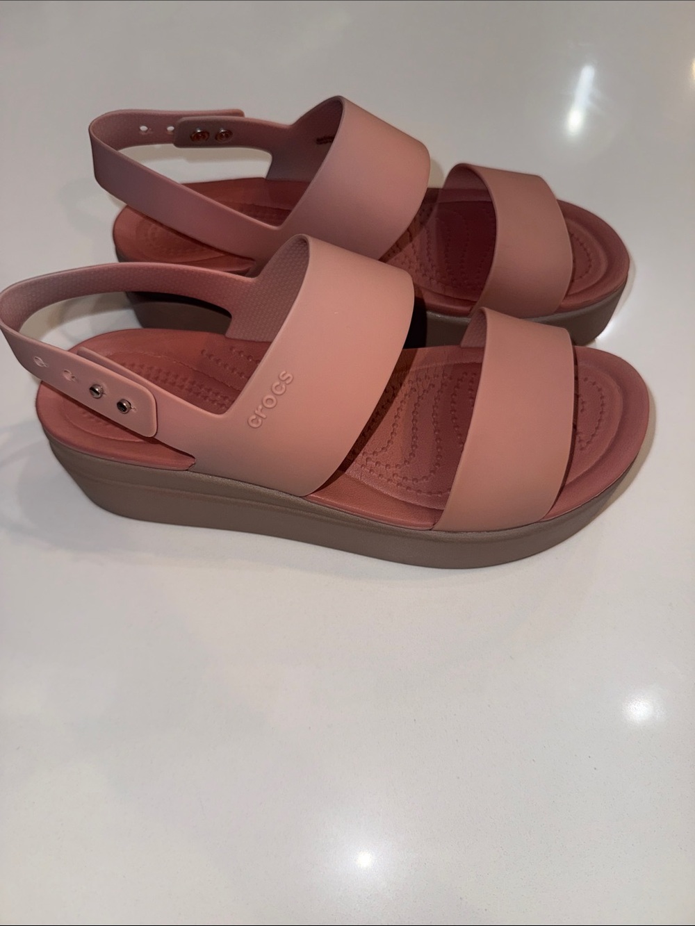 Crocs Brooklyn Low Wedge Sandals | Size 7 - Picture 2 of 11